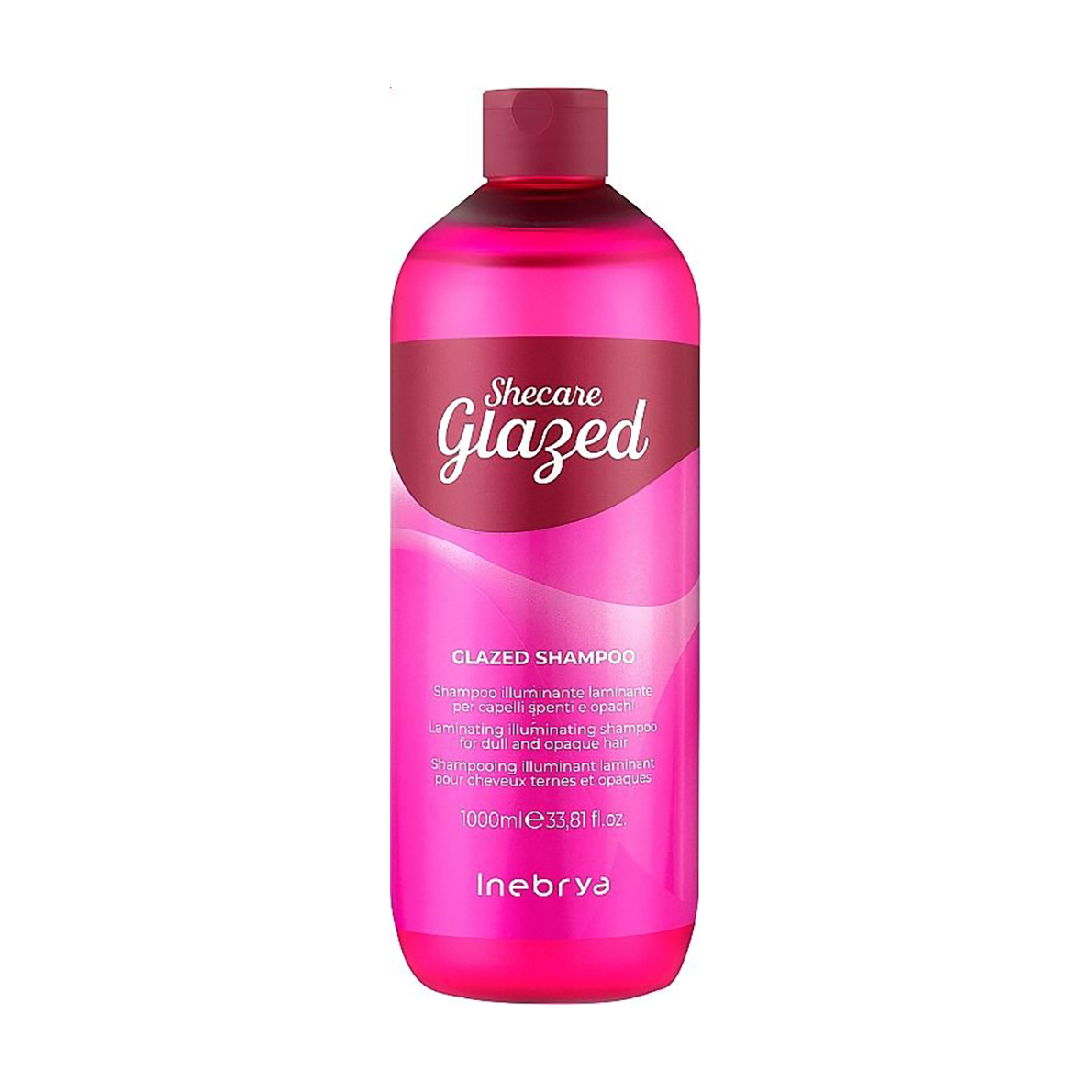 Шампунь для блиску волосся Inebrya Shecare Glazed Shampoo з ефектом глазурування, 1 л