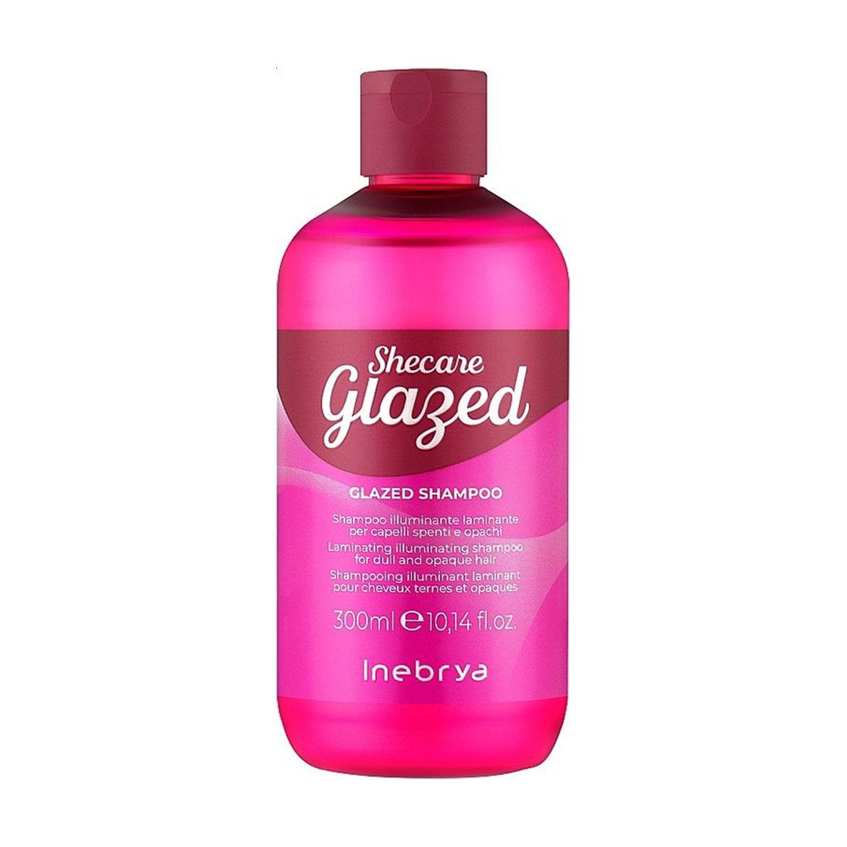 Шампунь для блиску волосся Inebrya Shecare Glazed Shampoo з ефектом глазурування, 300 мл